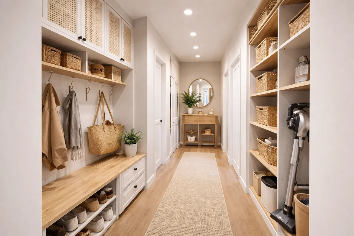 Comment aménager un espace de rangement dans un couloir étroit